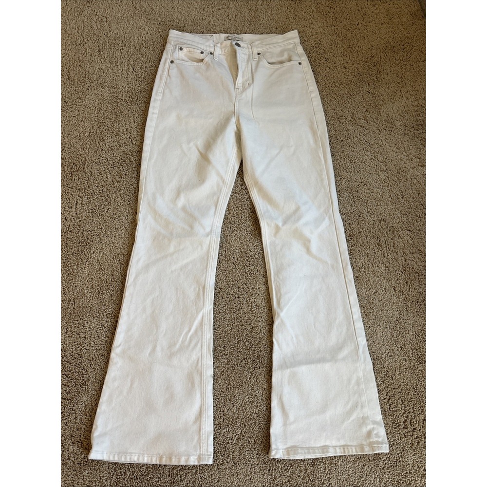 Banana Republic Womens White High Rise Bootcut Jeans 28L 28x32